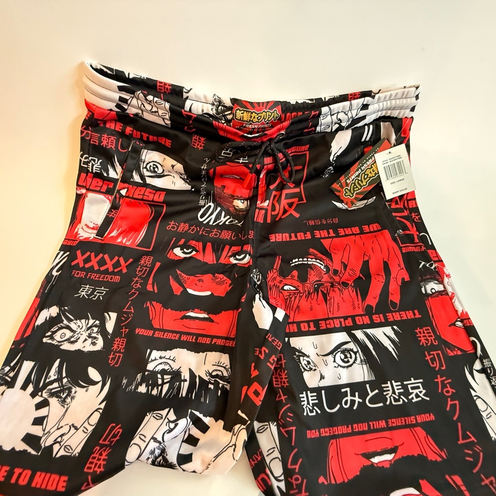 Graphic Anime Print Shorts